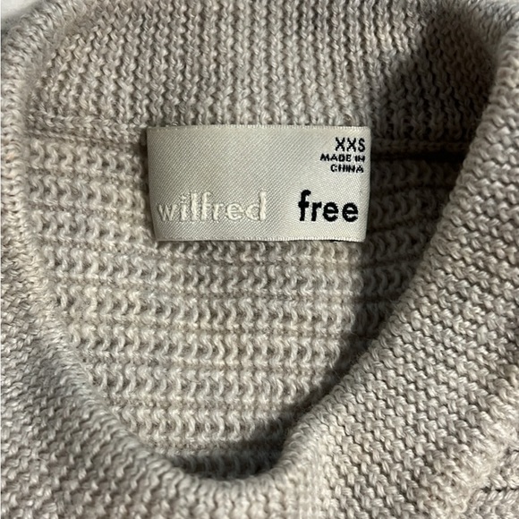 Aritzia cropped knit sweater light birch colour size xss - Picture 2 of 2